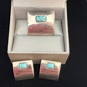 Silver and Turquoise Jewelry Set